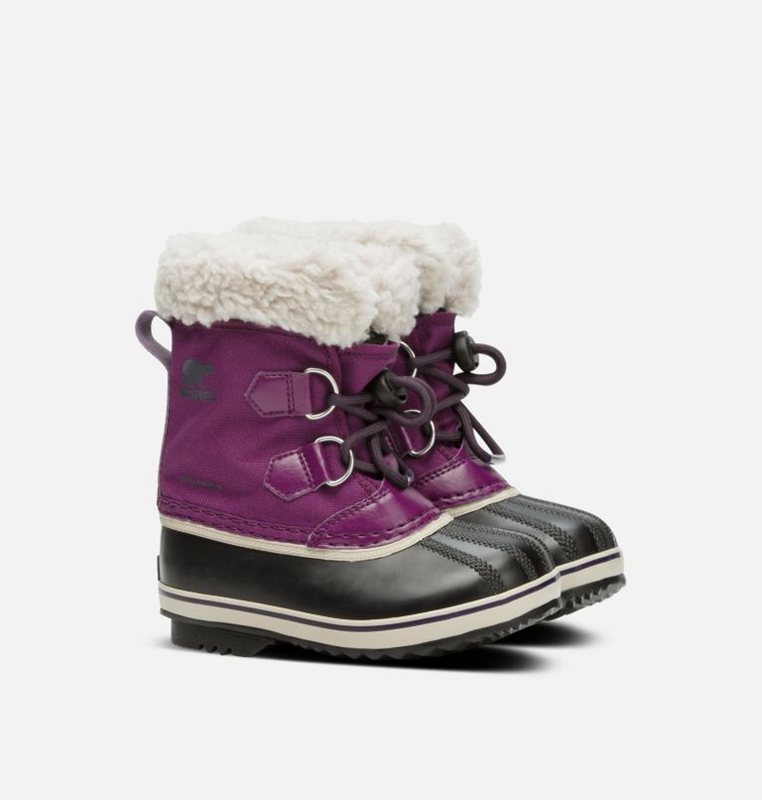 Kids Snow Boots Purple/Black - Sorel Childrens Yoot Pac™ Nylon - 740936-RCP